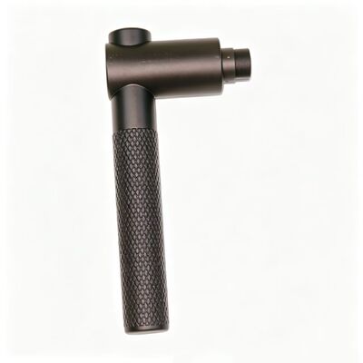 Gunmetal Plated Door Lock Handle Knurled Grip L Shape Anti Slip Durable Hardware