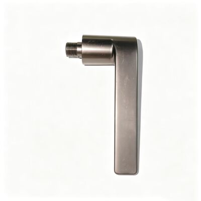 Matte Gunmetal Door Lock Handle L Shape Lever Anti Fingerprint Modern Interior Hardware